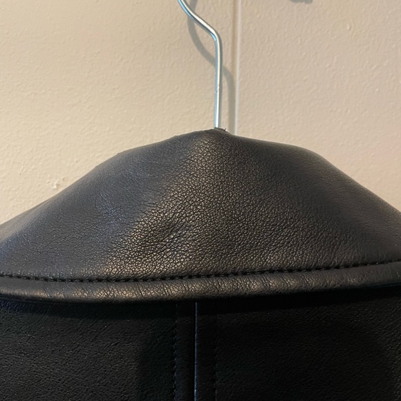 MANGO Vegan Leather Jacket with Lace-Up Back. - Picture 4 of 5